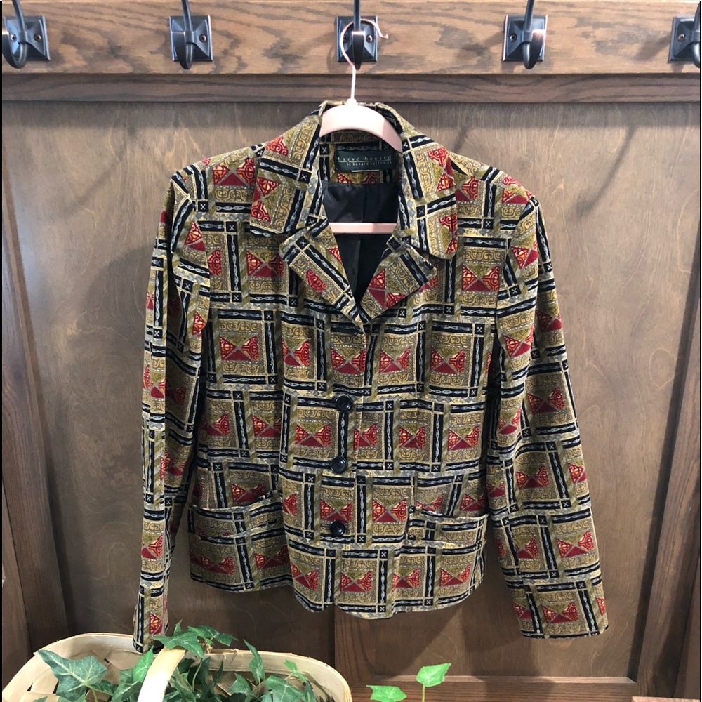 Harve Bernard velvet feel vintage women’s blazer M